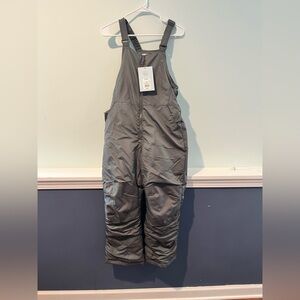 Cat & Jack Kids Gray Polyester Water Resistant Snow Pants/Bibs NEW, Size XL